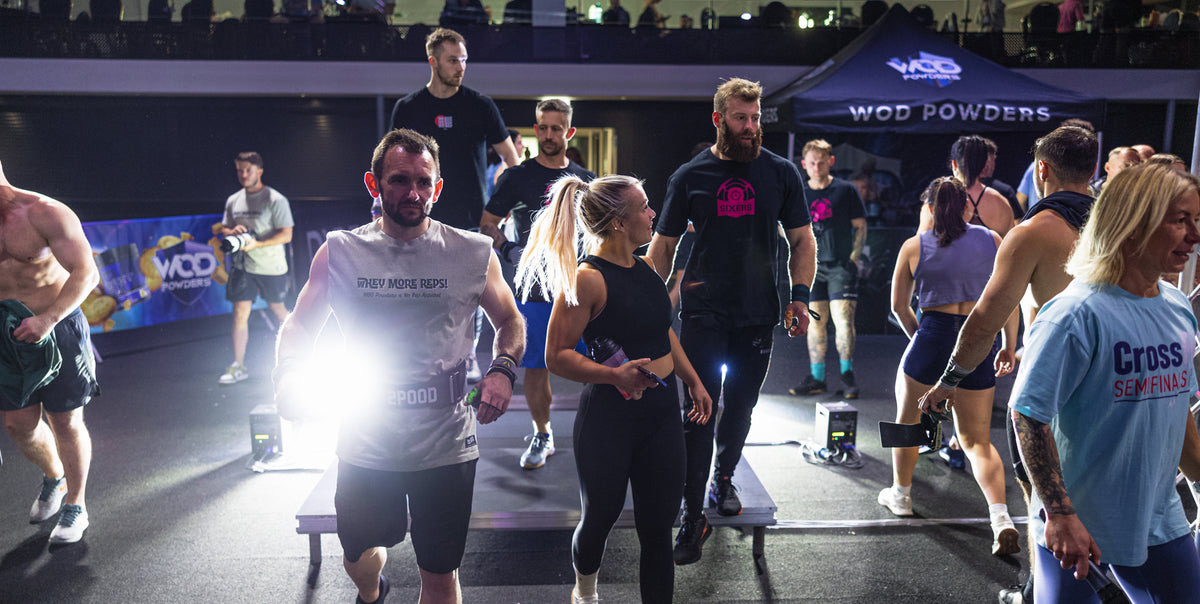 Athletes competing at a fitness event